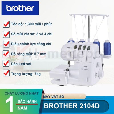 Máy vắt sổ Brother 2104D